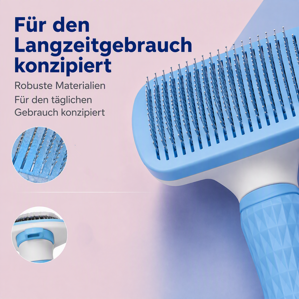 Selbstreinigende Zupfbürste für Haustiere
