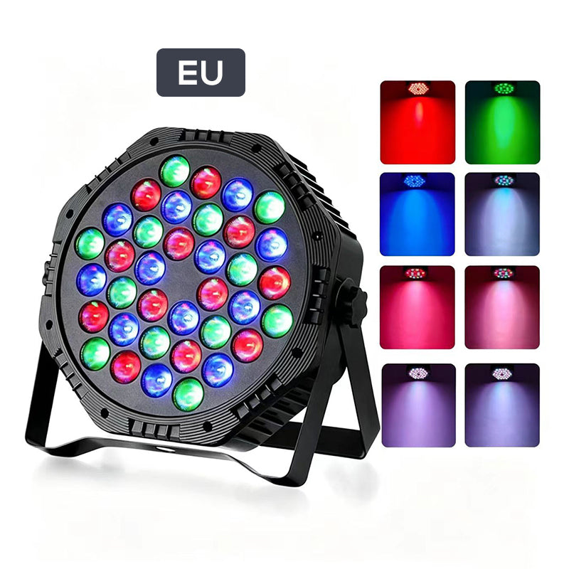 🌈Sound-aktivierter PAR-Scheinwerfer – musikgesteuert, RGB, DMX, für Bühne & Party