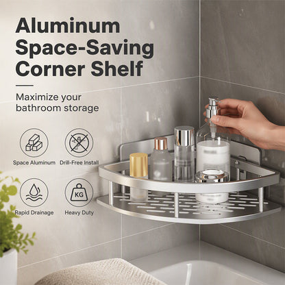 🏠 Dusch-Eckablage ohne Bohren – selbstklebendes Badezimmer-Regal, einfache Montage
