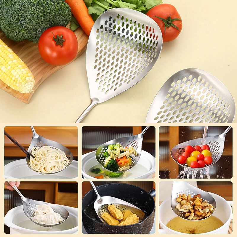 👨‍🍳 50 % Rabatt – Edelstahl-Schaumlöffel – feinmaschig, langlebig & vielseitig – ideal zum Abseihen, Frittieren & Servieren 🥄