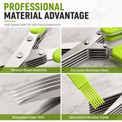 ✂️🔥 50% RABATT! 🌿 Mehrschichtige Küchenschere aus rostfreiem Edelstahl, scharf und vielseitig für alle Küchenarbeiten🍚