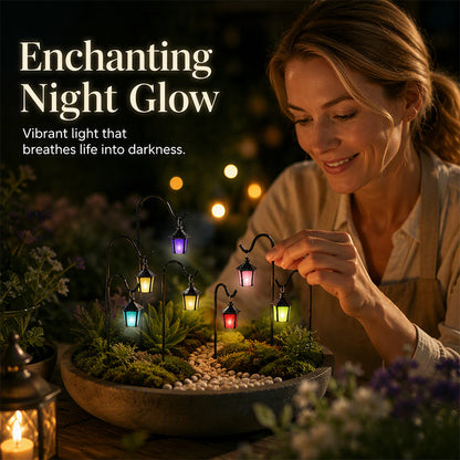 🌙 50% RABATT!✨ Leuchtende Retro-Laterne Pflanzenstecker, warmes Licht für Garten und Blumenbeete🌿