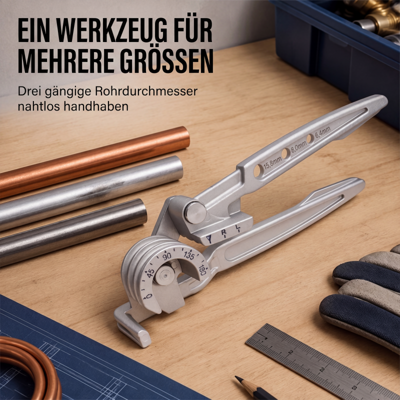 ⚙️🔩 3‑in‑1 Manuelle Rohrbiegemaschine 🛠️ Hand Rohr‑Biegewerkzeug für Heim‑ & Werkstattgebrauch