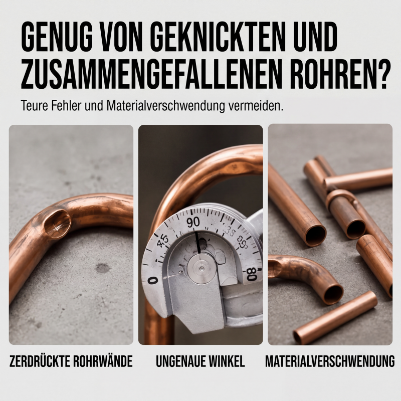 ⚙️🔩 3‑in‑1 Manuelle Rohrbiegemaschine 🛠️ Hand Rohr‑Biegewerkzeug für Heim‑ & Werkstattgebrauch