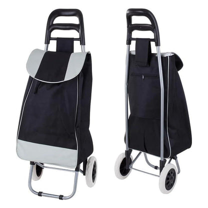 🛒 Tragbarer Einkaufswagen mit Rollen – Faltbarer Einkaufstrolley für Einkäufe mit großer Tasche & Teleskopgriff