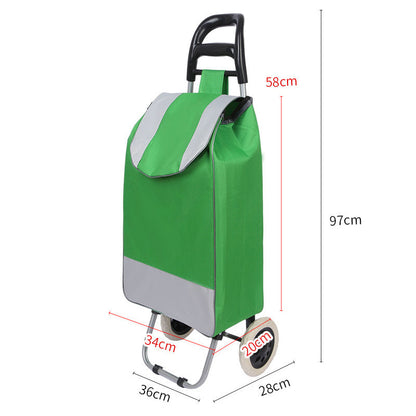 🛒 Tragbarer Einkaufswagen mit Rollen – Faltbarer Einkaufstrolley für Einkäufe mit großer Tasche & Teleskopgriff