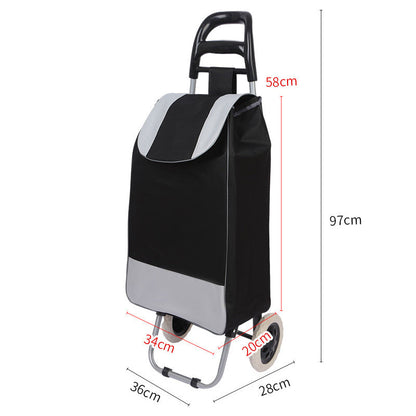 🛒 Tragbarer Einkaufswagen mit Rollen – Faltbarer Einkaufstrolley für Einkäufe mit großer Tasche & Teleskopgriff