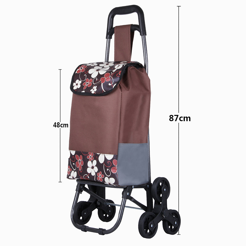 🛒 Tragbarer Einkaufswagen mit Rollen – Faltbarer Einkaufstrolley für Einkäufe mit großer Tasche & Teleskopgriff