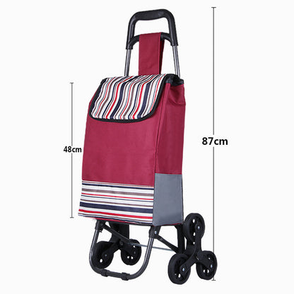 🛒 Tragbarer Einkaufswagen mit Rollen – Faltbarer Einkaufstrolley für Einkäufe mit großer Tasche & Teleskopgriff