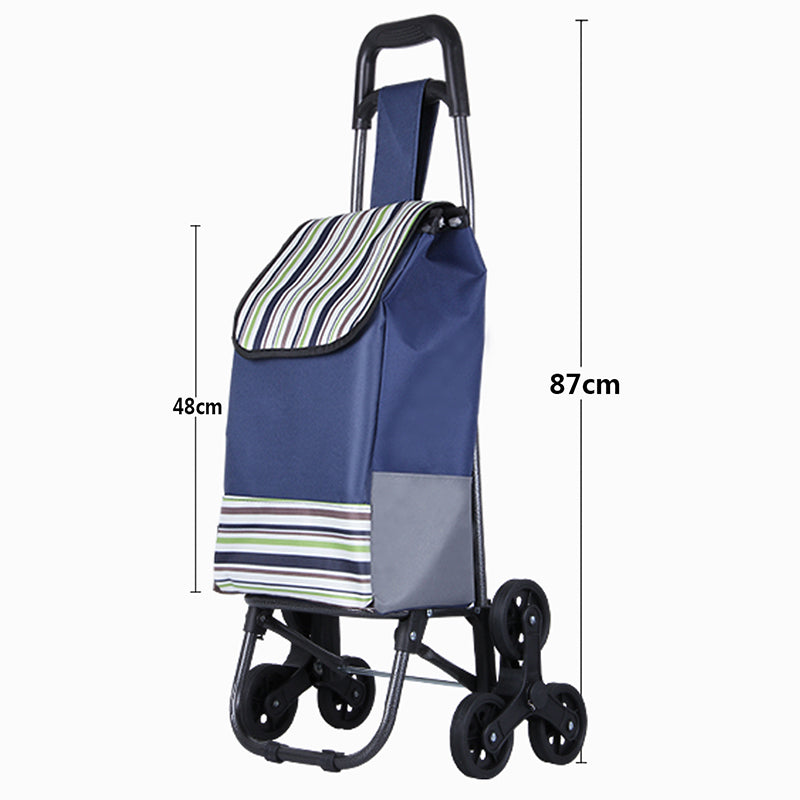 🛒 Tragbarer Einkaufswagen mit Rollen – Faltbarer Einkaufstrolley für Einkäufe mit großer Tasche & Teleskopgriff