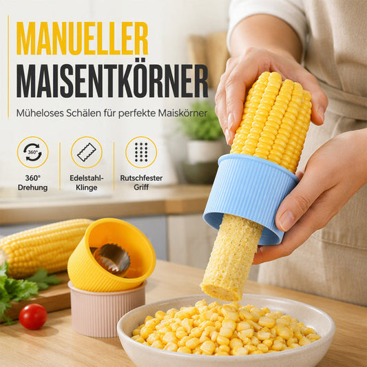 🌽 Manueller Maisabstreifer für Zuhause und Küche – Küchenhelfer zum einfachen Entkörnen von Maiskolben, ergonomisch & spülmaschinenfest