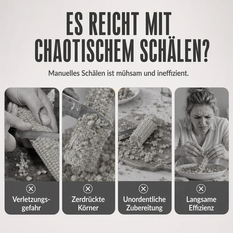 🌽 Manueller Maisabstreifer für Zuhause und Küche – Küchenhelfer zum einfachen Entkörnen von Maiskolben, ergonomisch & spülmaschinenfest
