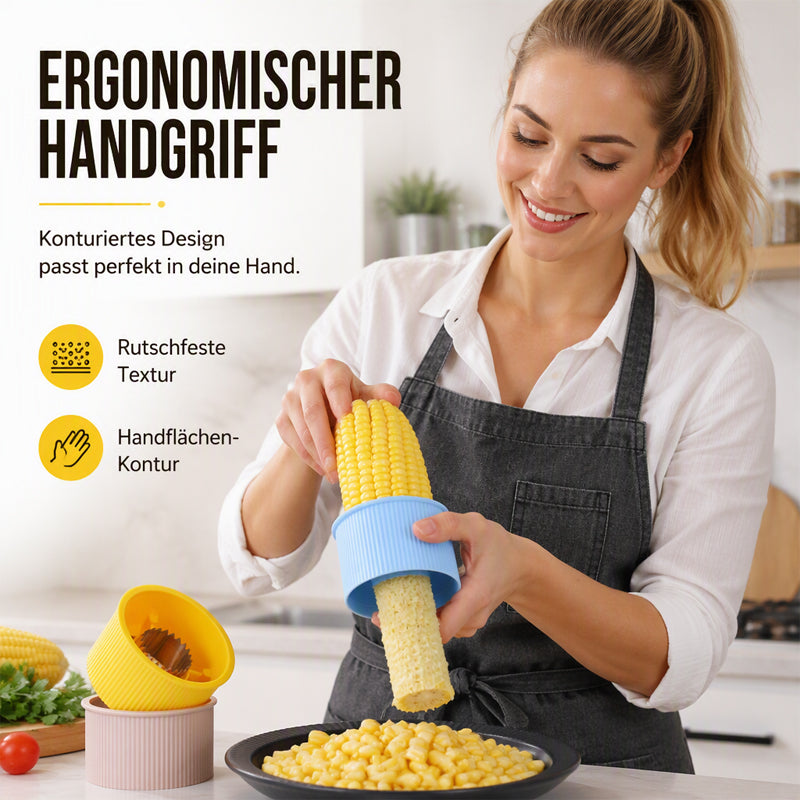 🌽 Manueller Maisabstreifer für Zuhause und Küche – Küchenhelfer zum einfachen Entkörnen von Maiskolben, ergonomisch & spülmaschinenfest