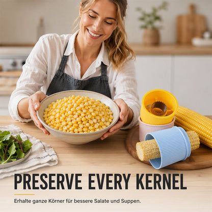 🌽 Manueller Maisabstreifer für Zuhause und Küche – Küchenhelfer zum einfachen Entkörnen von Maiskolben, ergonomisch & spülmaschinenfest