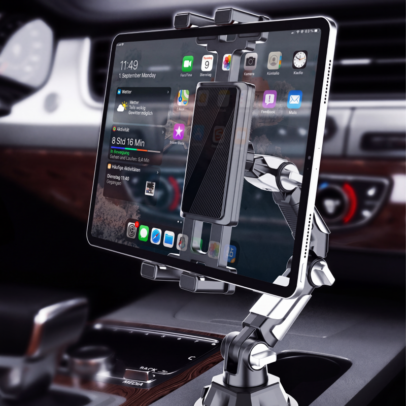 📱 Faltbarer Tablet-Halter für den Auto-Getränkehalter