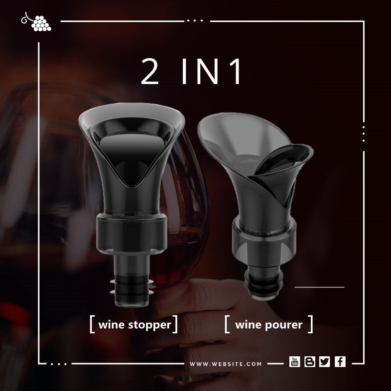 📢Kaufen 1, erhalten 1 gratis🍷 2-in-1-Weinkonservierer – Vakuumpumpe & Versiegelung, bewahrt Frische & Aroma ✨