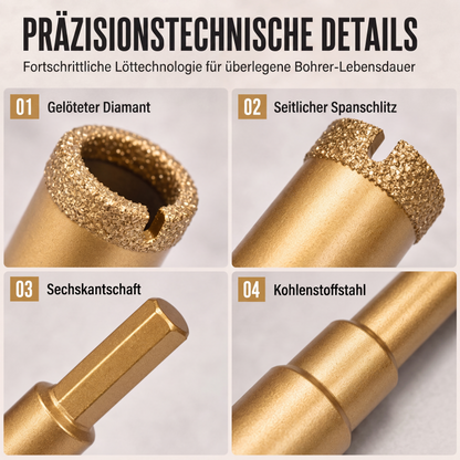 ⏳🔥 NUR FÜR KURZE ZEIT 50% RABATT! ⏰ 12-teiliges Trocken-Diamant-Lochsägen-Set für Fliesen (6-35 mm)