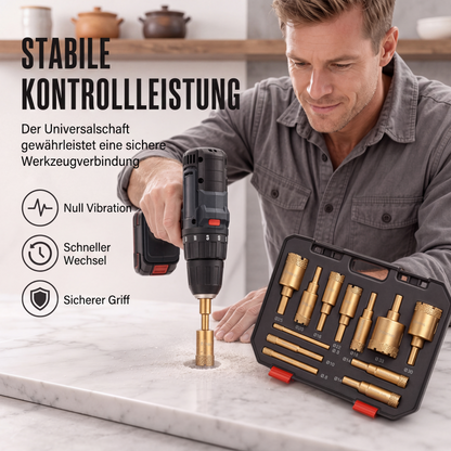 ⏳🔥 NUR FÜR KURZE ZEIT 50% RABATT! ⏰ 12-teiliges Trocken-Diamant-Lochsägen-Set für Fliesen (6-35 mm)