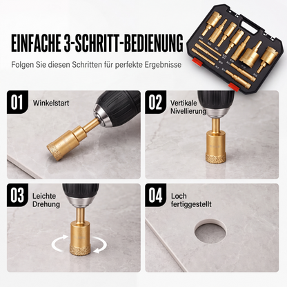 ⏳🔥 NUR FÜR KURZE ZEIT 50% RABATT! ⏰ 12-teiliges Trocken-Diamant-Lochsägen-Set für Fliesen (6-35 mm)