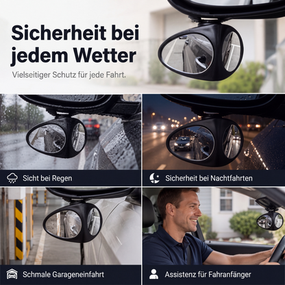 Zweiseitiger Auto-Totwinkelspiegel für Rückspiegel