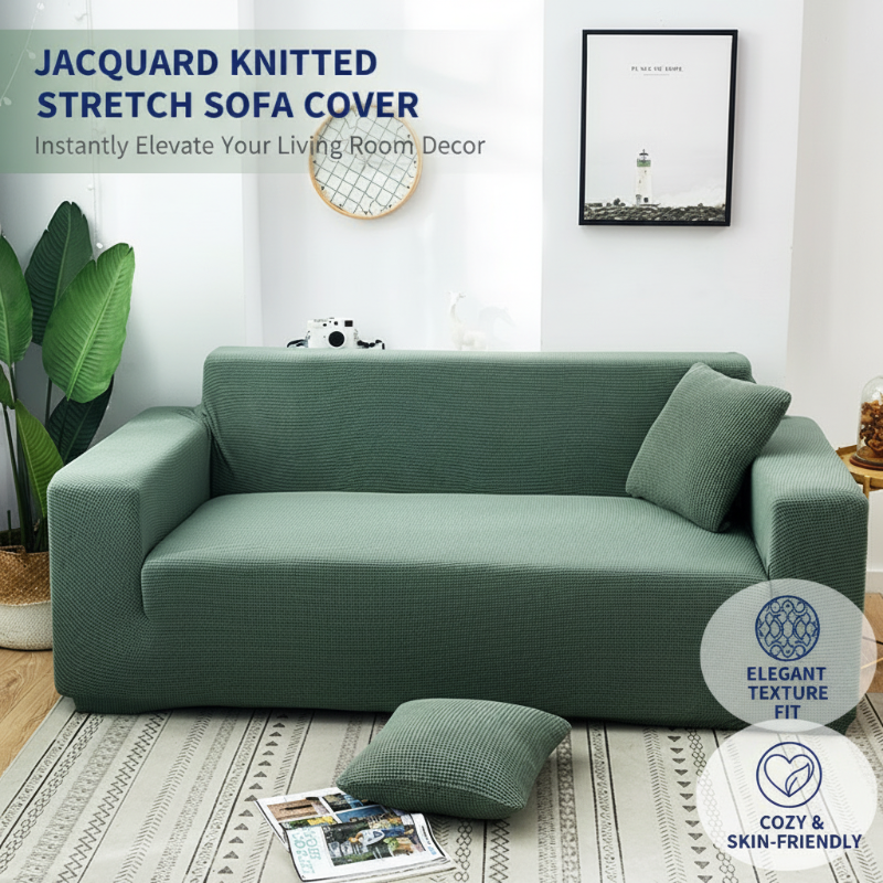 💯Jacquard‑gestrickter elastischer Sofabezug