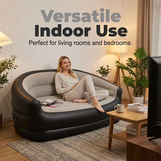 🛋️ 50% RABATT! 🏕️ Tragbares aufblasbares Doppelsofa – Schnell aufblasbar, kompakt & robust – Ideal für Camping, Strand & entspannte Stunden im Garten 🌊