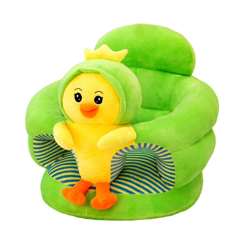 🐻 Cartoon‑Baby‑Stützsofa – Anti‑Roll‑Sitzsessel für Babys mit stabiler Rückenlehne, weicher Plüsch‑Bodensitz für Kleinkinder