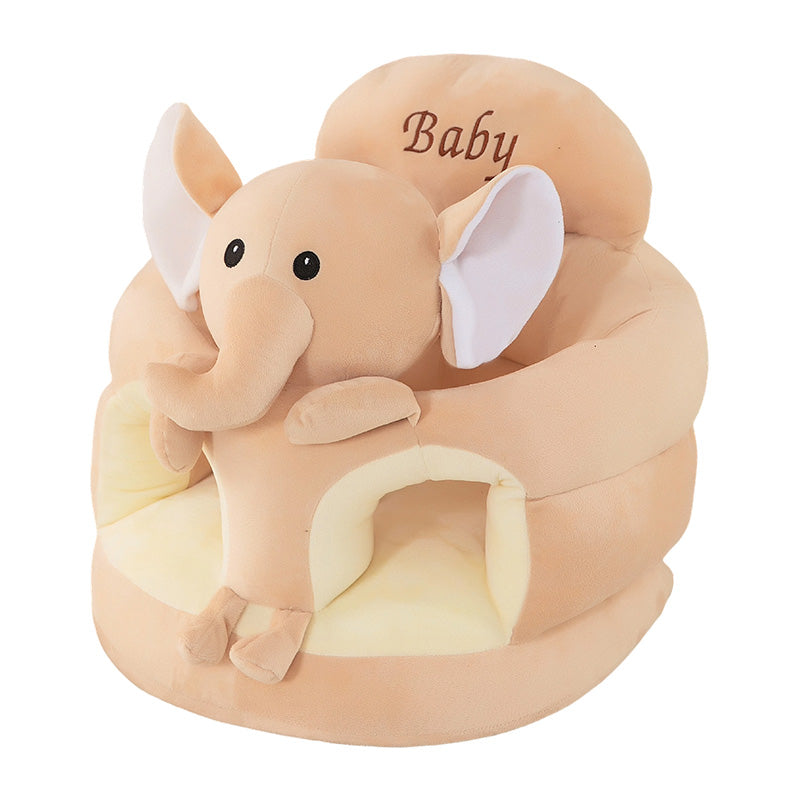 🐻 Cartoon‑Baby‑Stützsofa – Anti‑Roll‑Sitzsessel für Babys mit stabiler Rückenlehne, weicher Plüsch‑Bodensitz für Kleinkinder