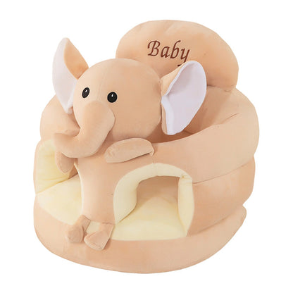 🐻 Cartoon‑Baby‑Stützsofa – Anti‑Roll‑Sitzsessel für Babys mit stabiler Rückenlehne, weicher Plüsch‑Bodensitz für Kleinkinder