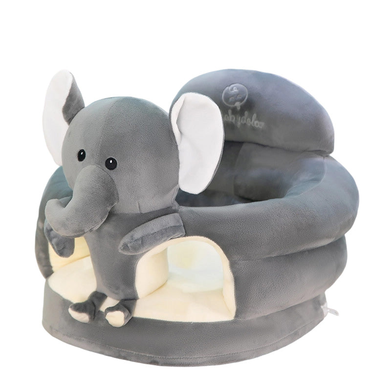 🐻 Cartoon‑Baby‑Stützsofa – Anti‑Roll‑Sitzsessel für Babys mit stabiler Rückenlehne, weicher Plüsch‑Bodensitz für Kleinkinder
