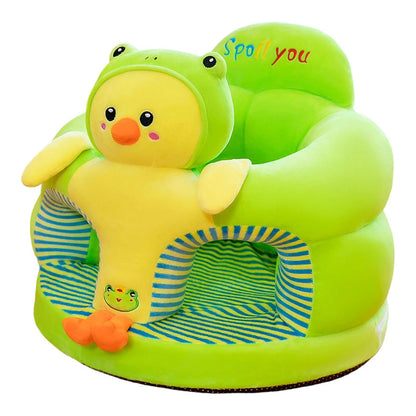 🐻 Cartoon‑Baby‑Stützsofa – Anti‑Roll‑Sitzsessel für Babys mit stabiler Rückenlehne, weicher Plüsch‑Bodensitz für Kleinkinder