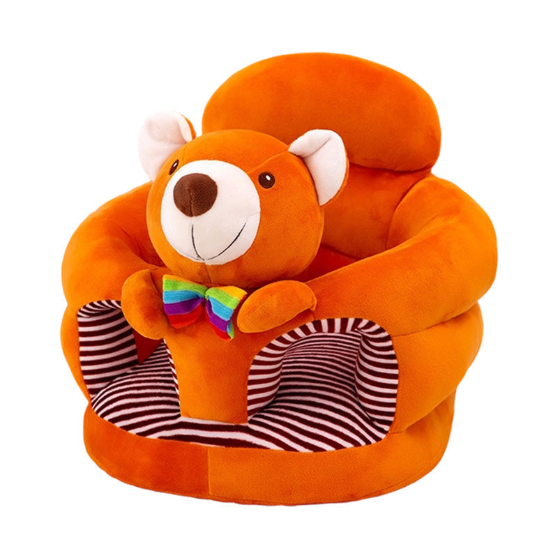 🐻 Cartoon‑Baby‑Stützsofa – Anti‑Roll‑Sitzsessel für Babys mit stabiler Rückenlehne, weicher Plüsch‑Bodensitz für Kleinkinder