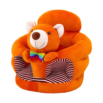 🐻 Cartoon‑Baby‑Stützsofa – Anti‑Roll‑Sitzsessel für Babys mit stabiler Rückenlehne, weicher Plüsch‑Bodensitz für Kleinkinder