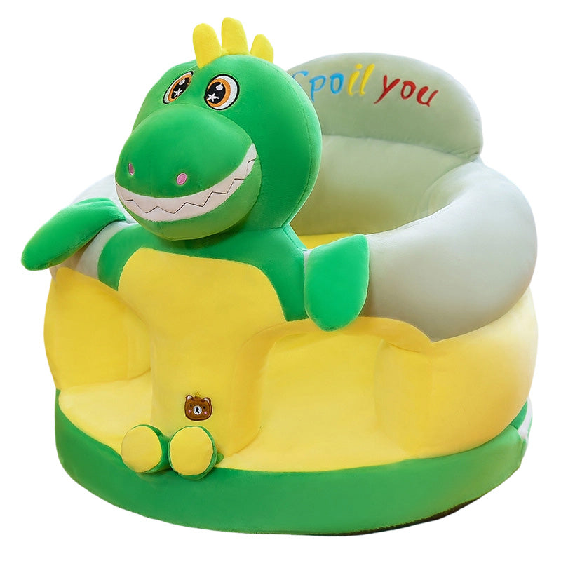 🐻 Cartoon‑Baby‑Stützsofa – Anti‑Roll‑Sitzsessel für Babys mit stabiler Rückenlehne, weicher Plüsch‑Bodensitz für Kleinkinder