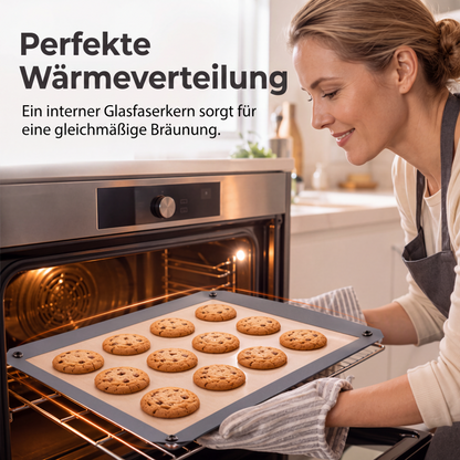 Wiederverwendbare antihaftbeschichtete Backmatte aus Silikon