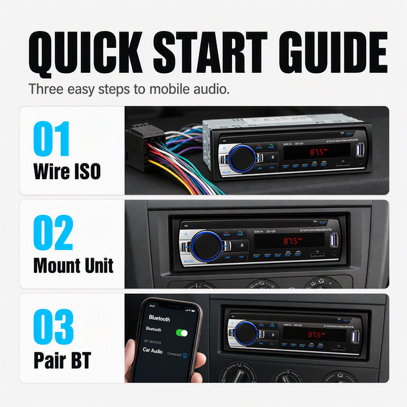 🚗 50% RABATT! 🎵 Bluetooth-Autoradio – Kabelloses Streaming, Freisprechfunktion & einfache Installation – Verwandelt Ihr altes Autoradio in ein modernes System ✨