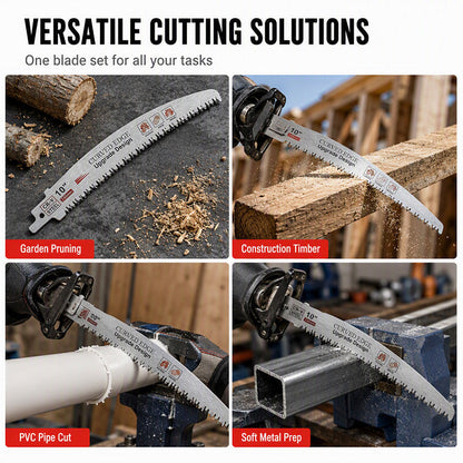 🛠️ Säbelsägeblatt Set für Holz, Metall und Kunststoff – Extra lange Sägeblätter mit grober und feiner Zahnung