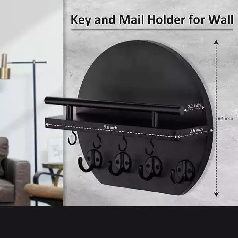 🔑 Wandmontierter Schlüsselhalter mit Ablage & Haken – praktische Aufbewahrungslösung für Flur, Küche & Büro 🏠✨