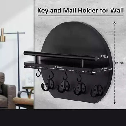 🔑 Wandmontierter Schlüsselhalter mit Ablage & Haken – praktische Aufbewahrungslösung für Flur, Küche & Büro 🏠✨