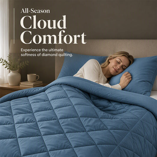 🛏️50 % RABATT⏰ 3‑teiliges gestepptes Bettwäsche‑Set, weich & gemütlich fürs Schlafzimmer