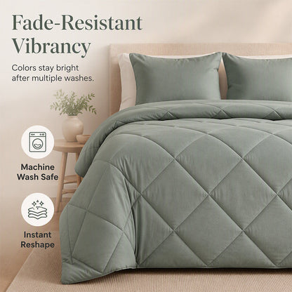 🛏️50 % RABATT⏰ 3‑teiliges gestepptes Bettwäsche‑Set, weich & gemütlich fürs Schlafzimmer