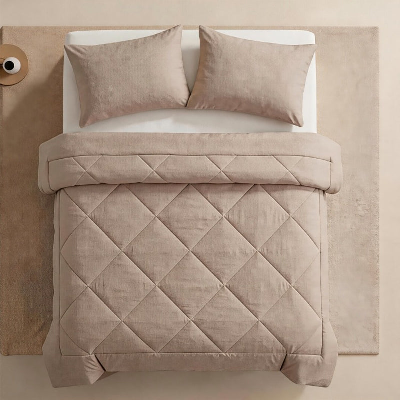🛏️50 % RABATT⏰ 3‑teiliges gestepptes Bettwäsche‑Set, weich & gemütlich fürs Schlafzimmer