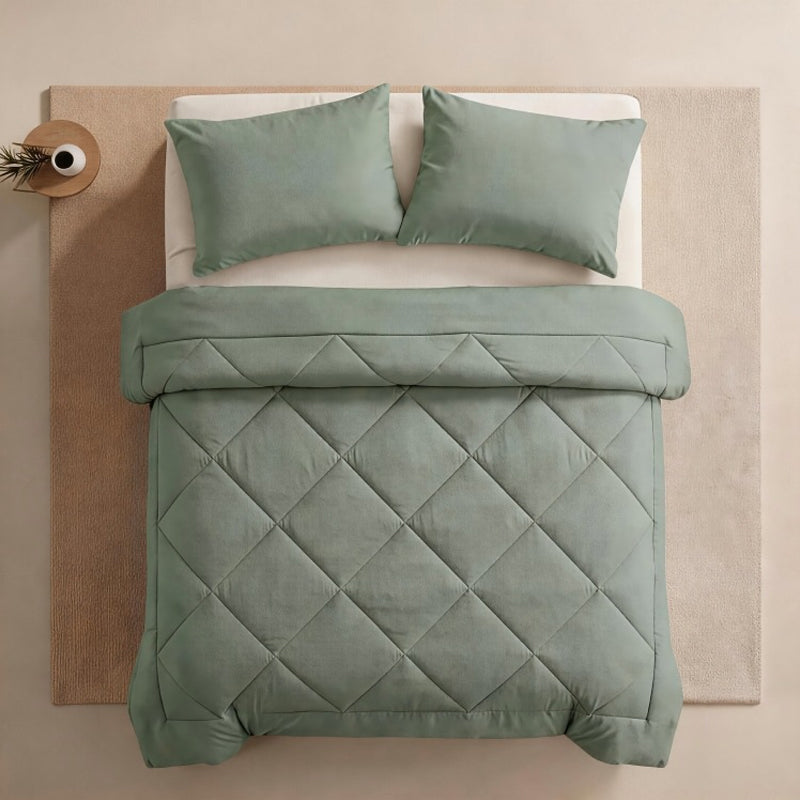 🛏️50 % RABATT⏰ 3‑teiliges gestepptes Bettwäsche‑Set, weich & gemütlich fürs Schlafzimmer