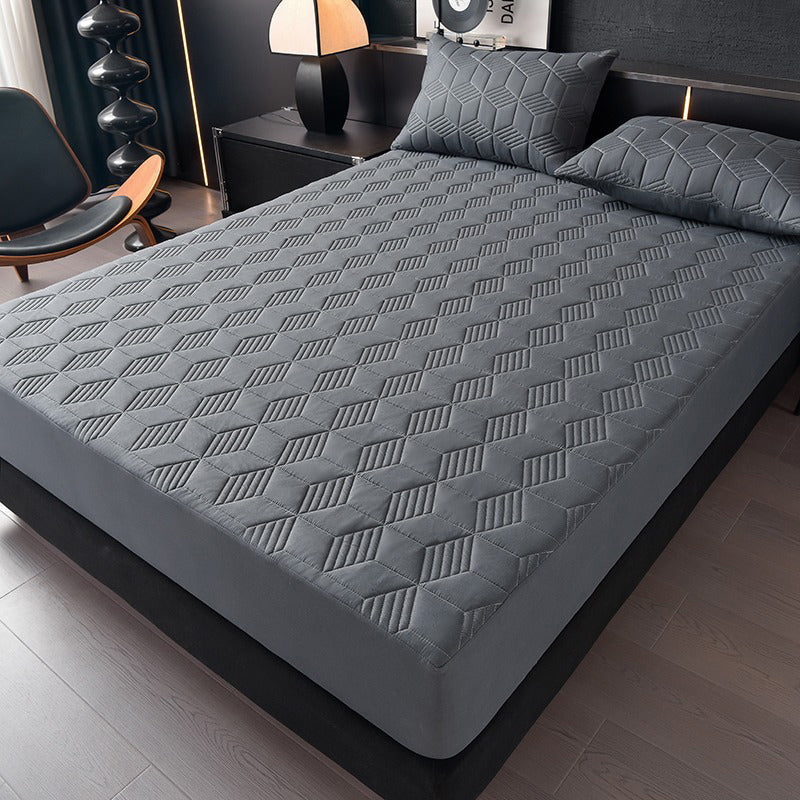 🛏️💧 Wasserdichter Matratzenschoner als Spannbettlaken – Waschbarer Matratzenschutz in Uni-Farben