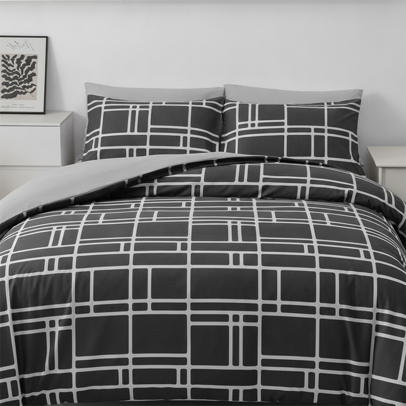 Modernes, minimalistisches geometrisches Bettwäsche-Set