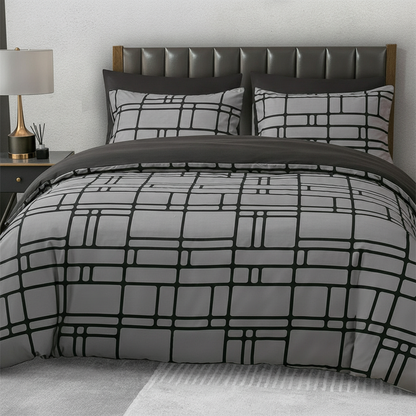 Modernes, minimalistisches geometrisches Bettwäsche-Set