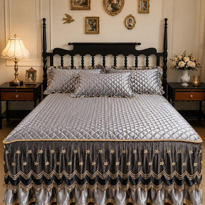 🛏️ 50 % RABATT! 🧵 Gesteppter Bettrock – atmungsaktiv, vollflächige Abdeckung & einfache Montage ✨