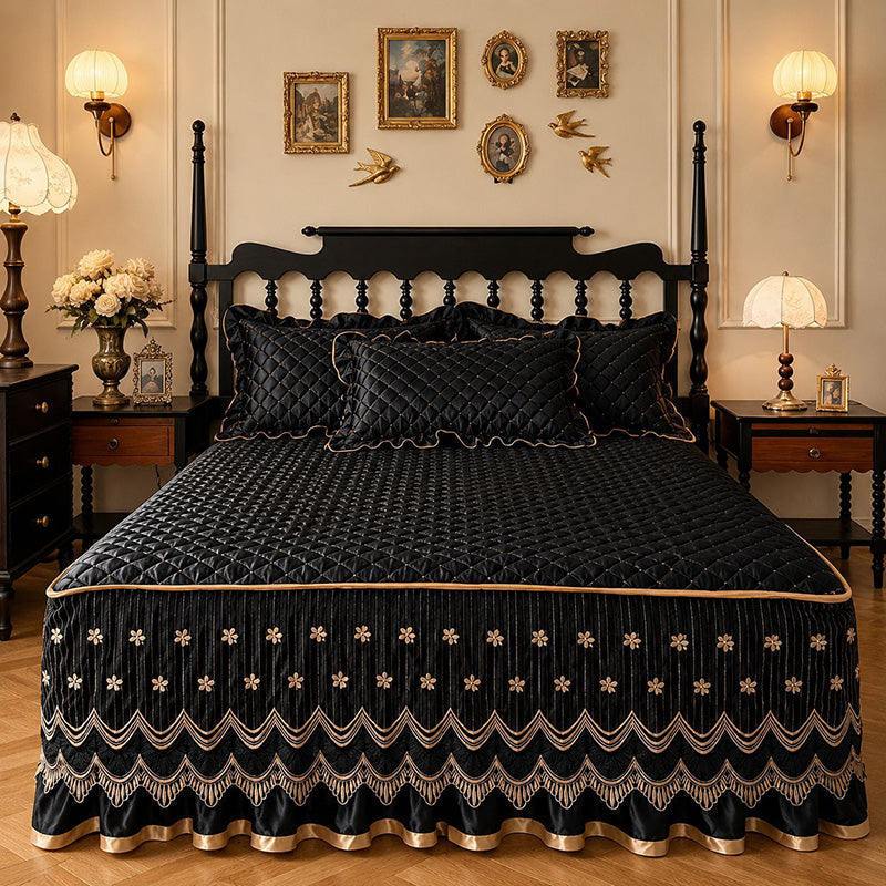 🛏️ 50 % RABATT! 🧵 Gesteppter Bettrock – atmungsaktiv, vollflächige Abdeckung & einfache Montage ✨