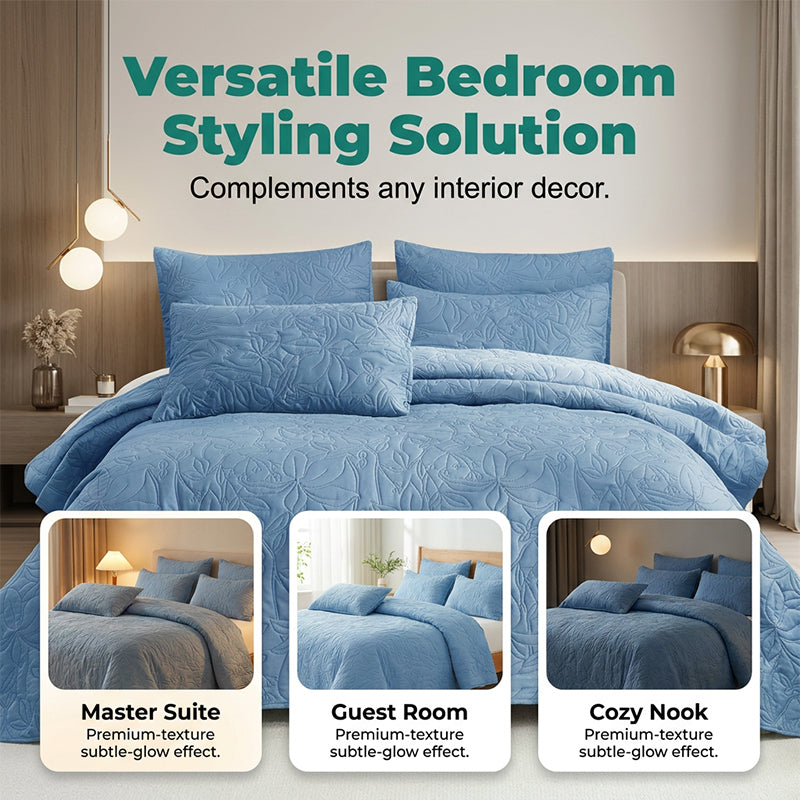 🛏️ Unifarbenes 4-teiliges Bettwäsche-Set aus 100 % Baumwolle  – unifarben, weich & atmungsaktiv