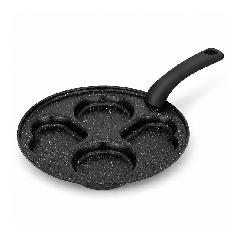 🍳 50 % sparen! 🥞 4‑Tassen‑Pfanne mit Antihaftbeschichtung – Perfekt fürs Frühstück, gleichmäßige Hitzeverteilung & müheloses Wenden ✨